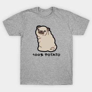 100% Potato Pug Light T-Shirt